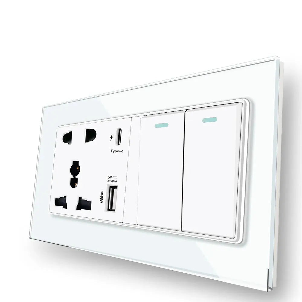 USB Power Outlet Light Switch