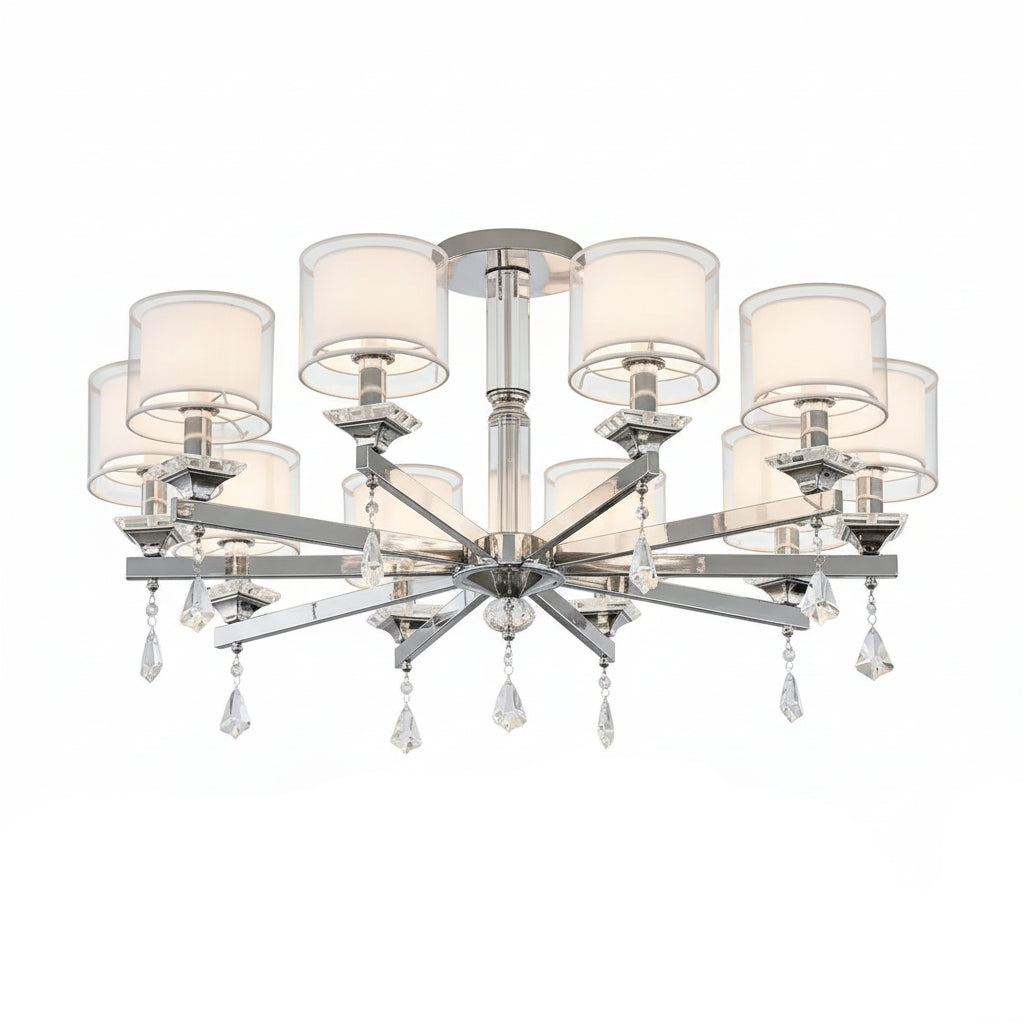 Nordic Luxury Crystal Chandelier Modern Design Clear Glass Light For Living Dining Room Bedroom Study Kitchen Island Lamp ChandeliersLife®