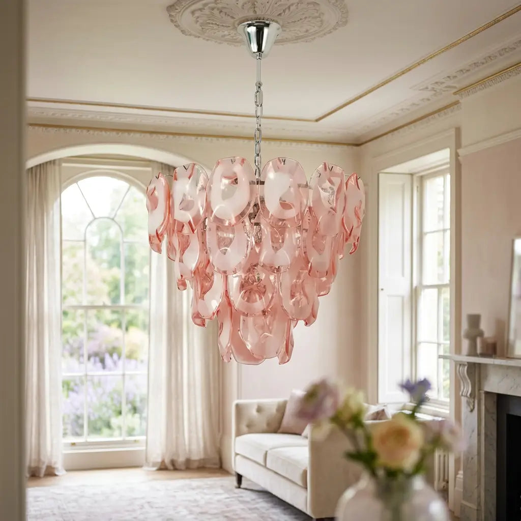 Celina French Style Tiered Glass Chandelier