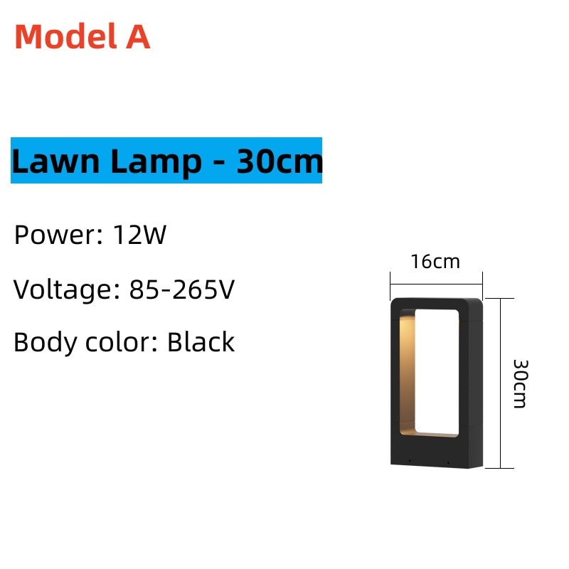 Lampe à gazon à LED pour la décoration de jardin