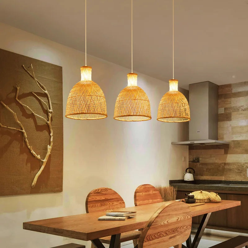 Art Living Room Tea Room Bamboo Pendant Lights