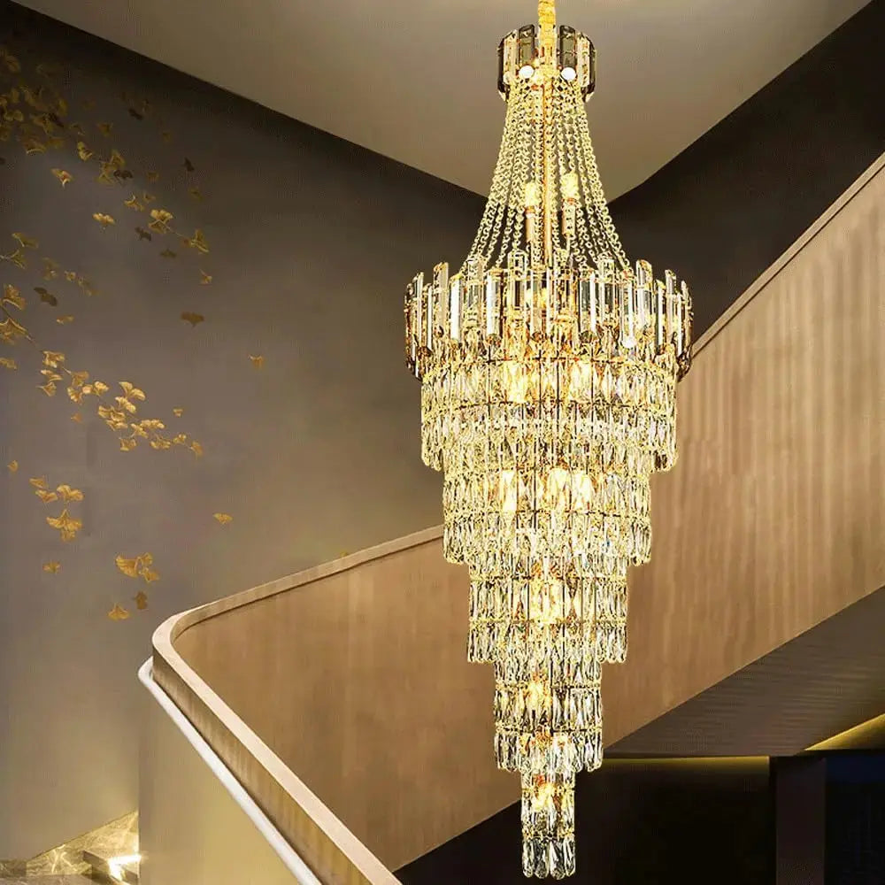Luxury Villa Staircase Large Chandelier