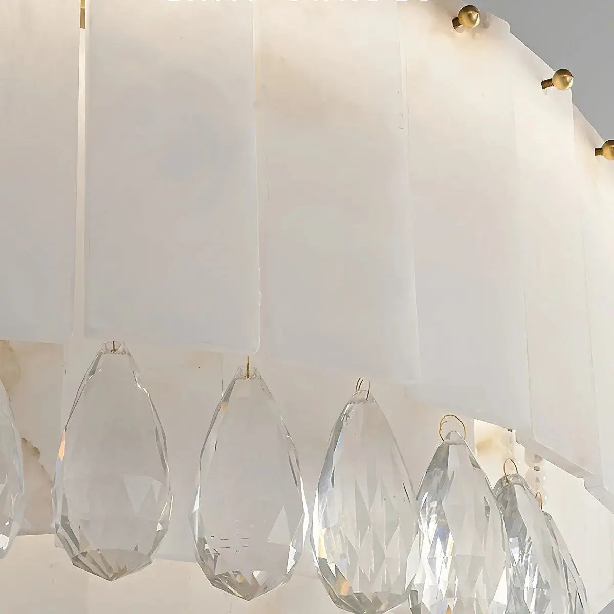 Villa Lobby Dining Living Room Alabaster Hanging Lamp - ChandeliersLife®