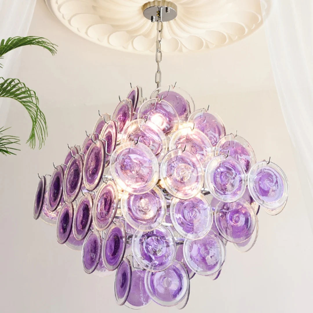 Fiora Murano-inspired Petal Glass chandelier, product gallery image 7 of 12