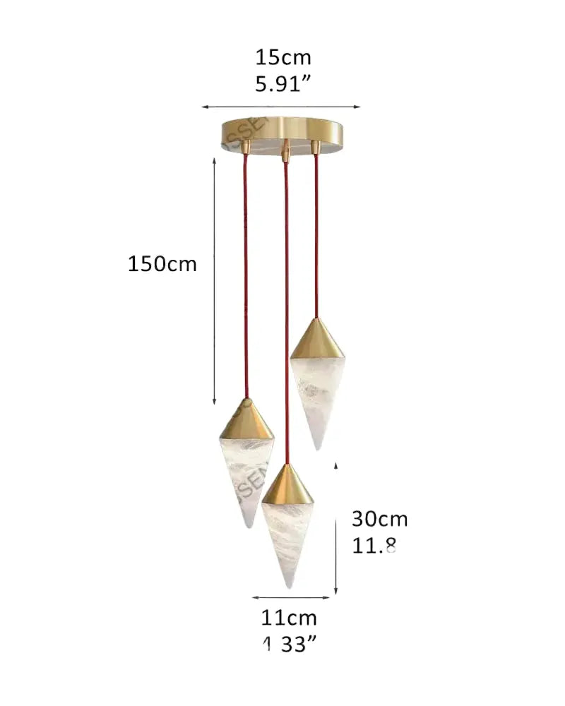 Modern Alabaster Cone Cluster Chandelier ChandeliersLife®