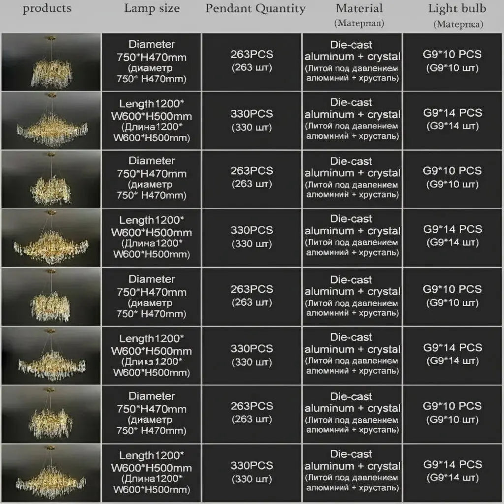 Luxury Modern Raindrop Chandeliers