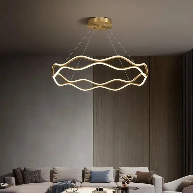 Modern LED Pendant Light For Bedroom Living Dining Room Chandelier Luxury Ring Hanging Lamp Home Decor Indoor Lighting Fixture ChandeliersLife®