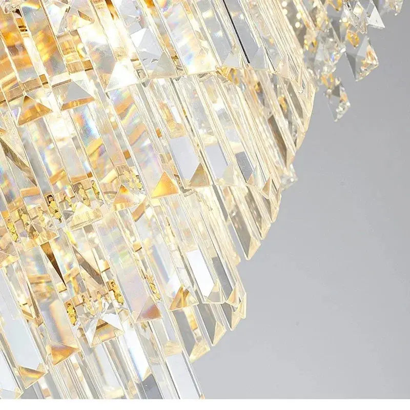 Modern Luxury Stairs Large Crystal Chandeliers
