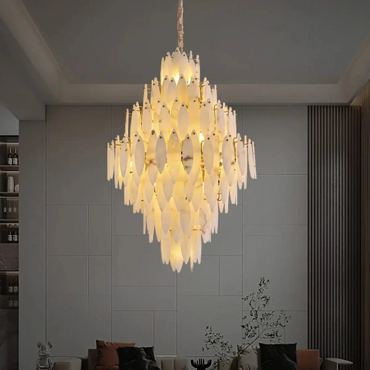 Villa Loft Bedroom Designer Marble Chandeliers