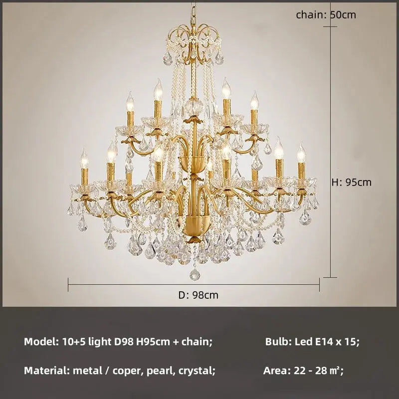 French Luxury Candle Chandelier
