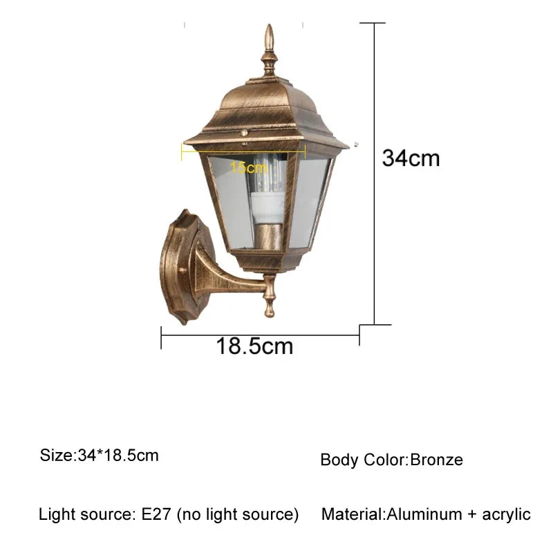 Porch Outdoor Waterproof Wall Lamp