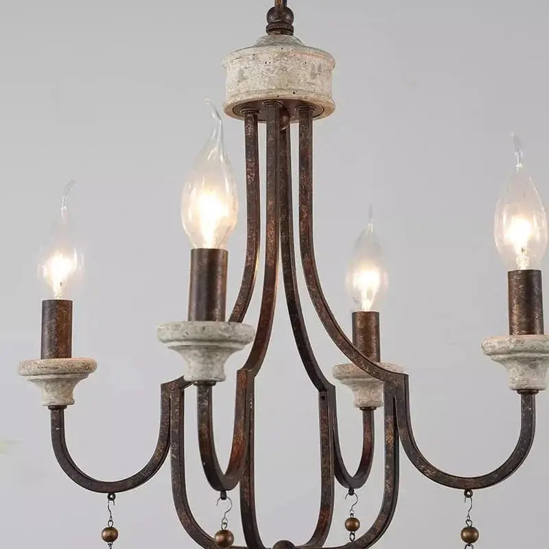 Grey French Rustic Chandelier