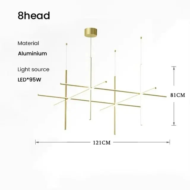 Nordic Minimalist Italian Tube Chandeliers