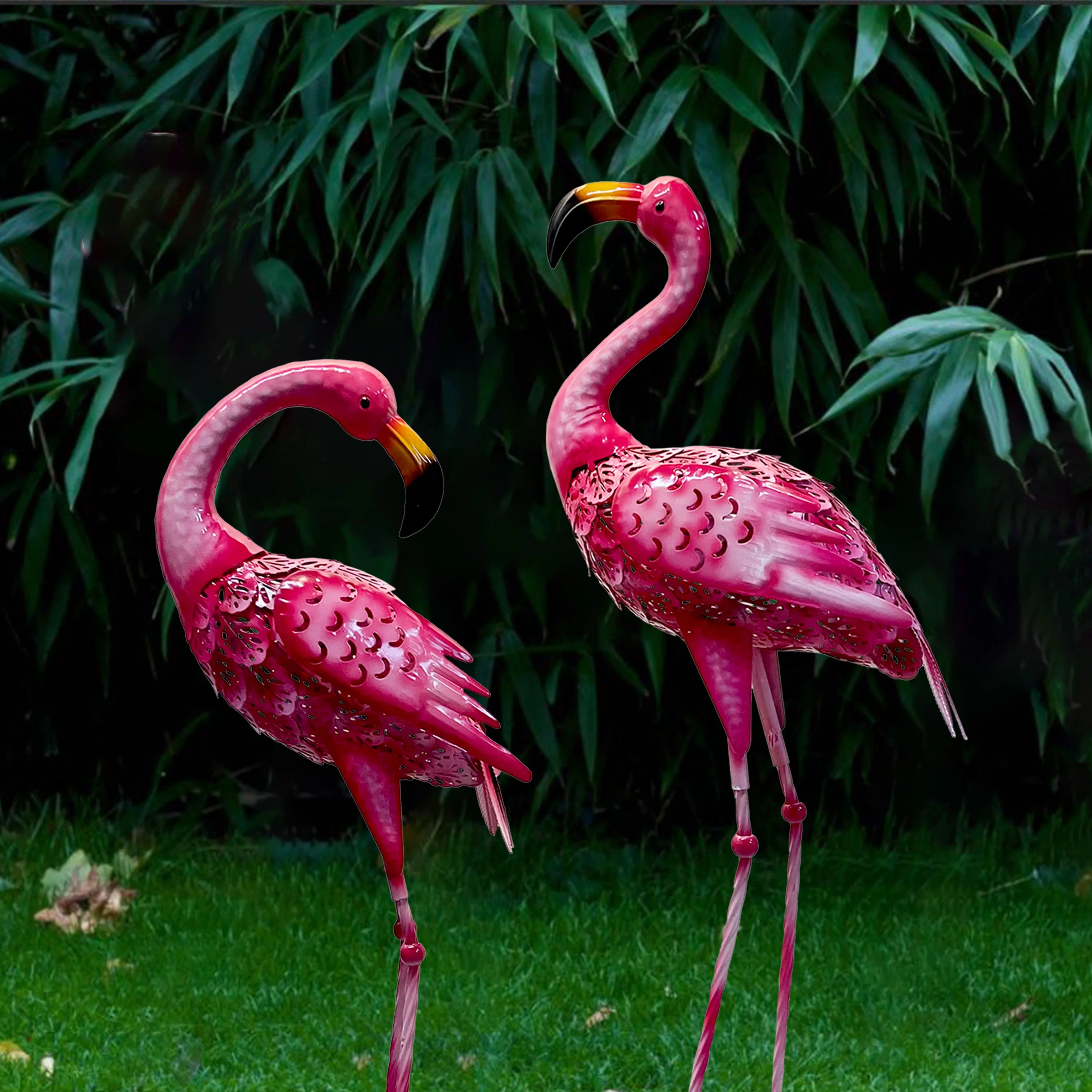 Statue de flamant rose de jardin