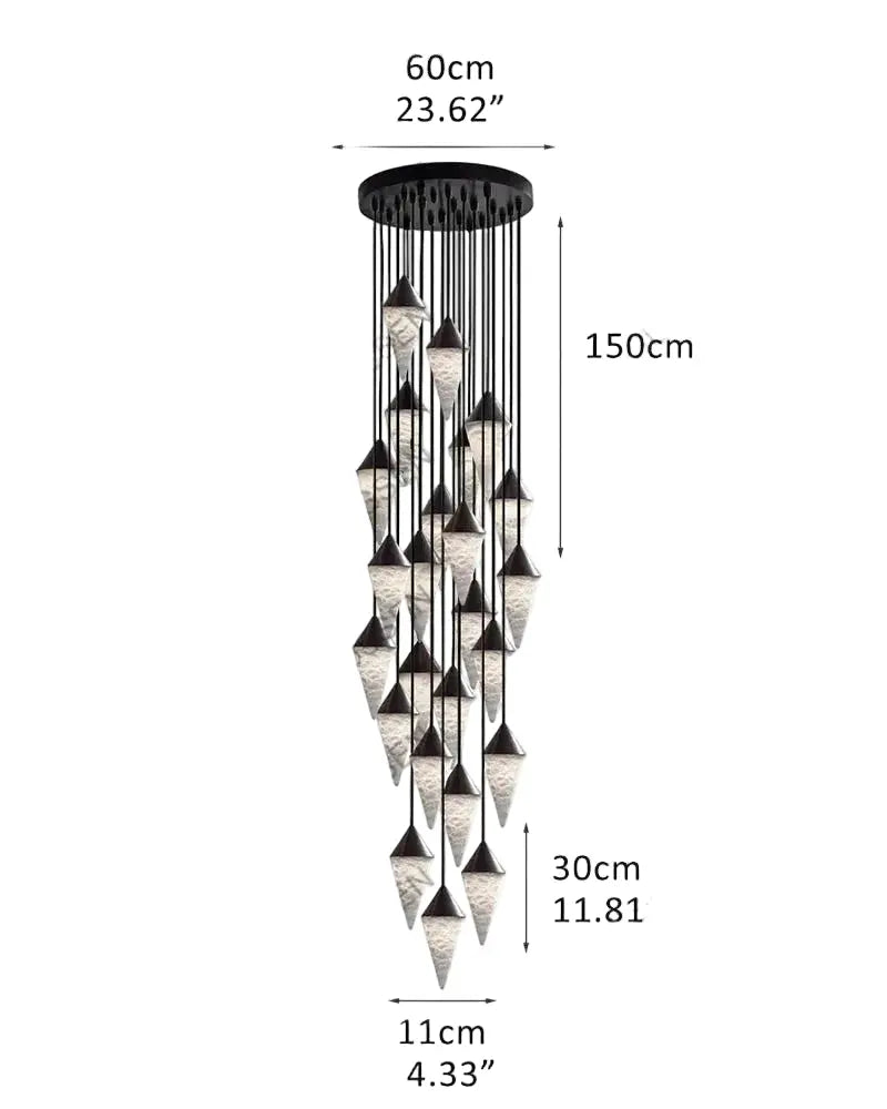 Modern Alabaster Cone Cluster Chandelier ChandeliersLife®