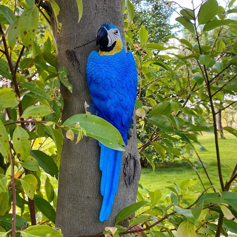 Wall Mounted Parrot Sculptures