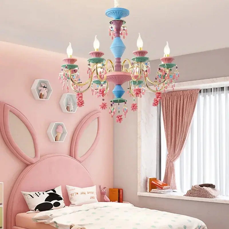 Coloured Children's Room Modern Chandelier