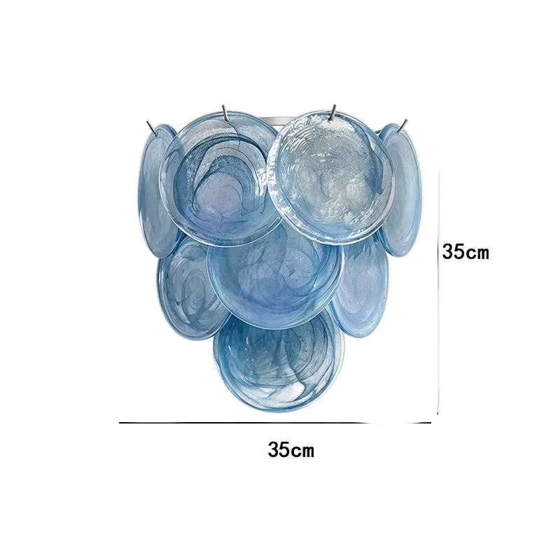 Azura Vintage Glass and Metal chandelier, product gallery image 10 of 13