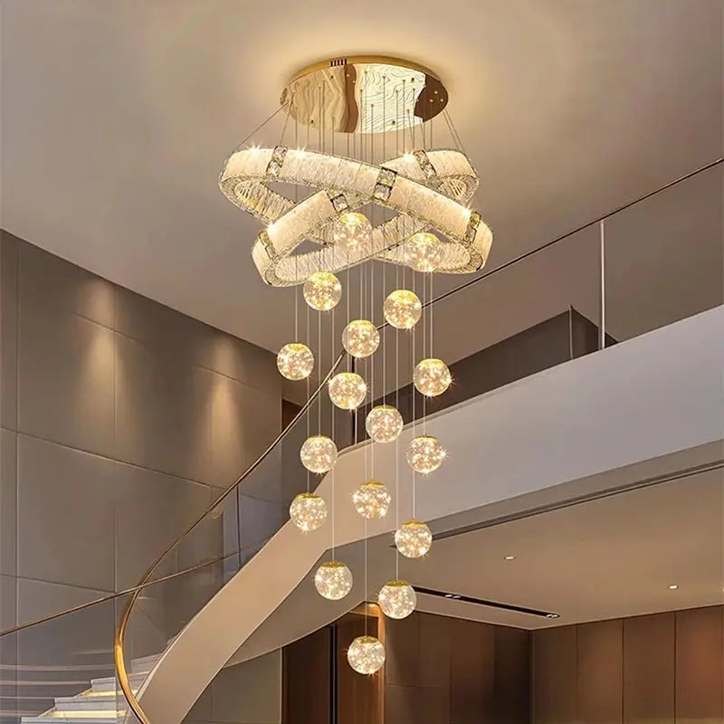 Modern Home Decor Led Staircase Chandeliers