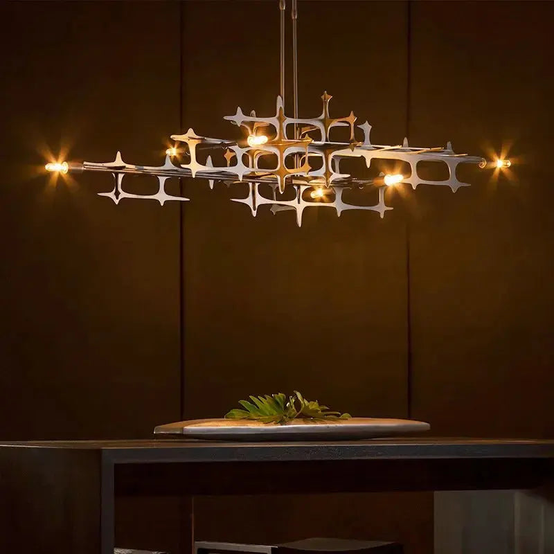 Luxury Restaurant Chandelier Retro Industrial Lighting Fixtures Stainless Steel Creative Living Room Bar Decor LED Hanging Lamps ChandeliersLife®