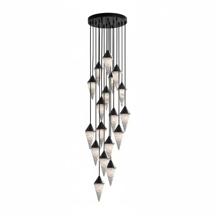 Modern Alabaster Cone Cluster Chandelier ChandeliersLife®