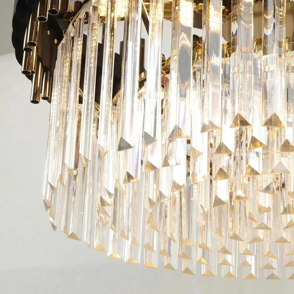 Modern Black Crystal Ceiling Chandelier