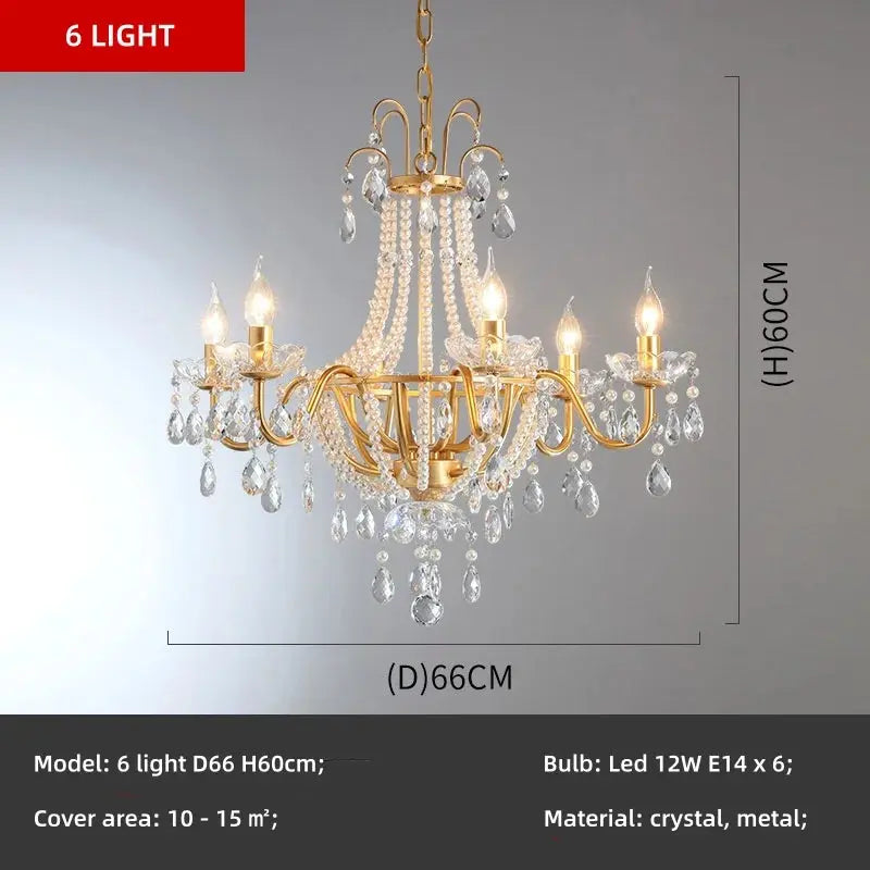 French Design Pearl Crystal Chandelier