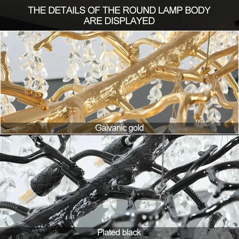 Luxury Crystal Chandelier Lighting Black Gold Chrome ChandeliersLife®