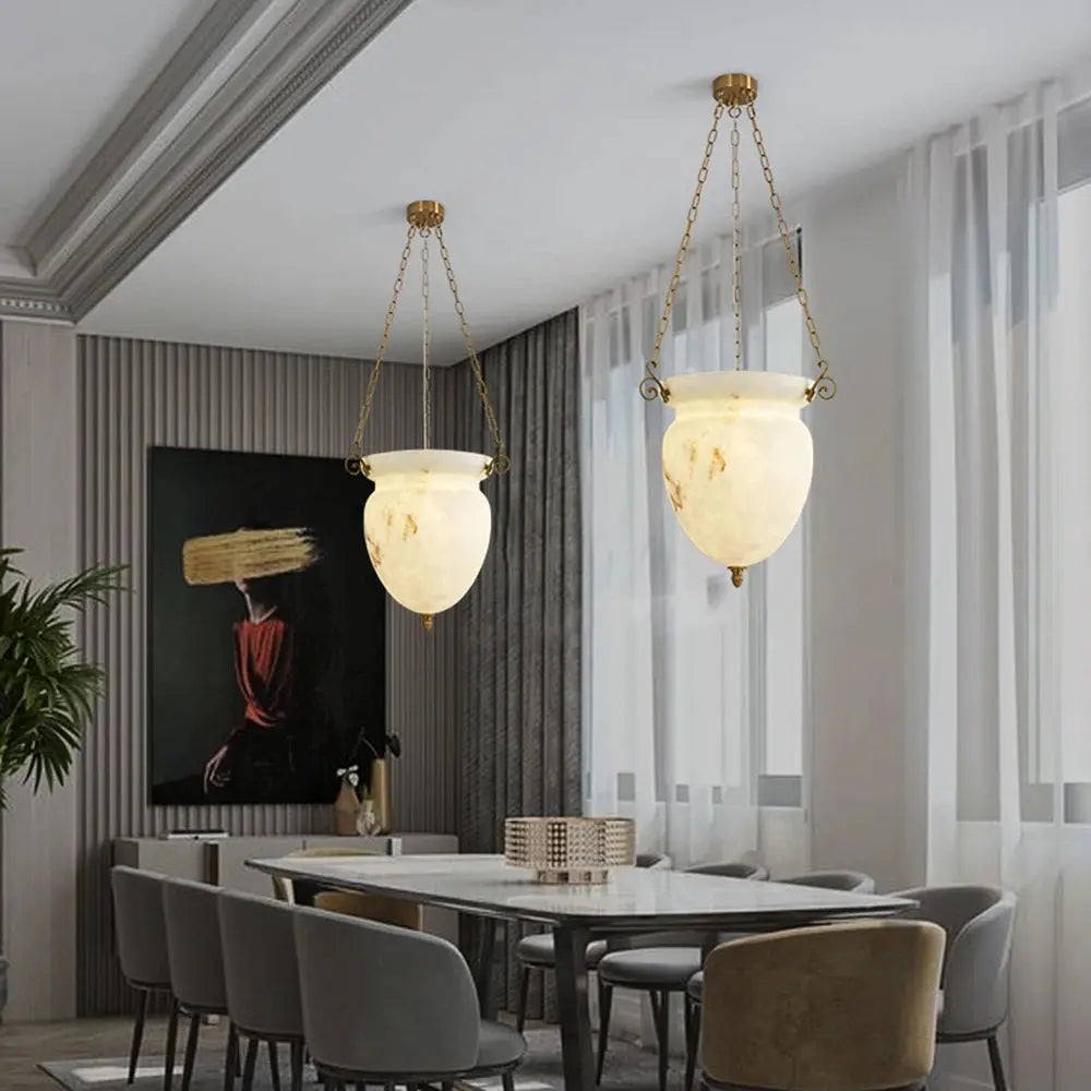 White Artistic Marble Chandelier For Dining Room ChandeliersLife®