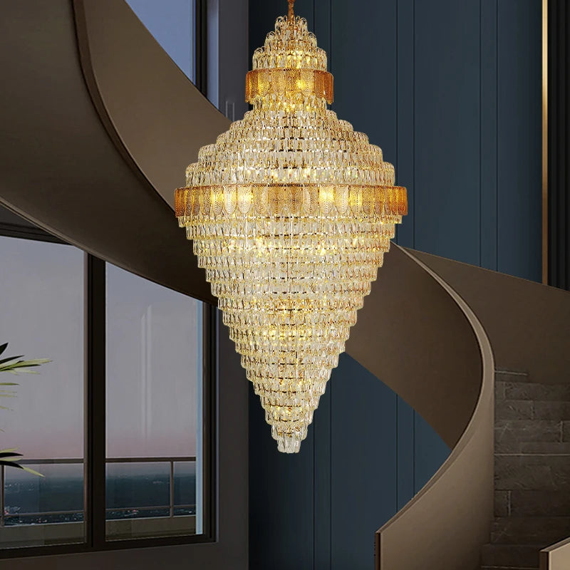 Luxury Simple Duplex Villa Crystal Chandelier ChandeliersLife®