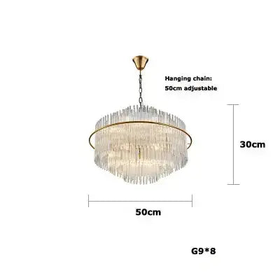 Crystal Designer Oval Round Chandelier