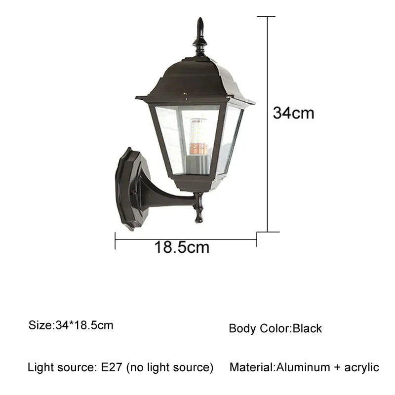 Porch Outdoor Waterproof Wall Lamp