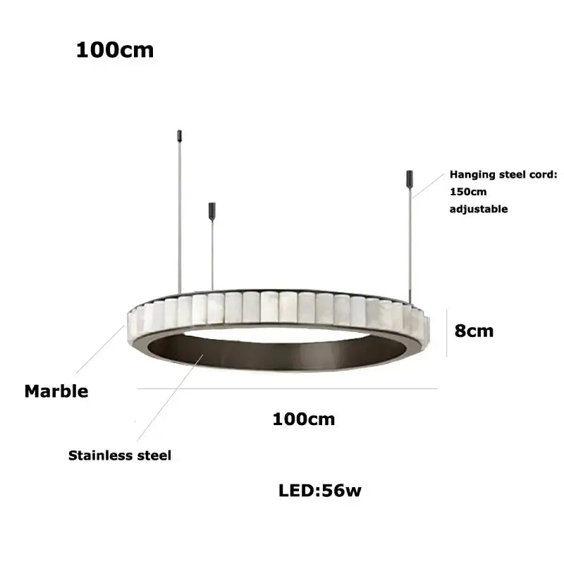 Modern Minimalist Designer Alabaster Chandelier ChandeliersLife®