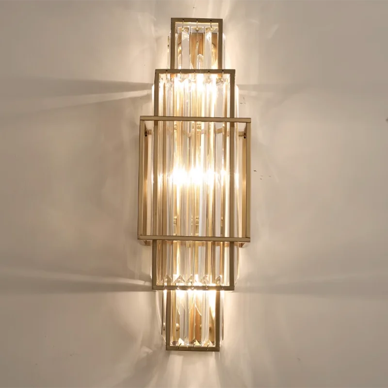 Modern Minimalist Luxury Glass Crystal Wall Lamp
