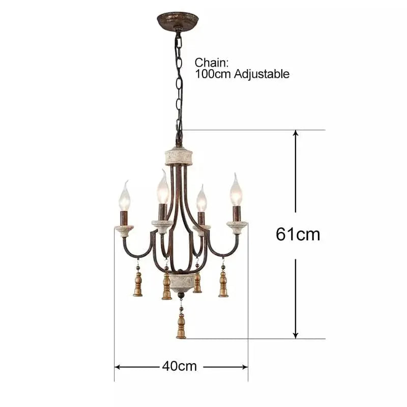 Grey French Rustic Chandelier