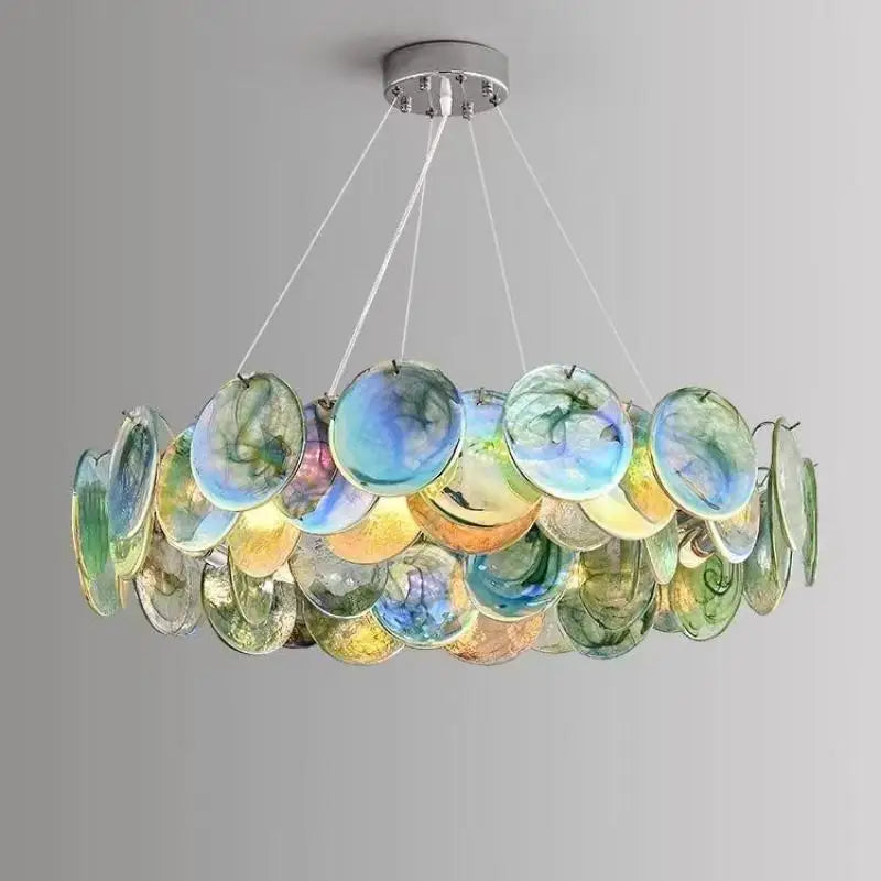 Verdeva Murano-inspired Coloured Glass chandelier, product gallery image 3 of 15