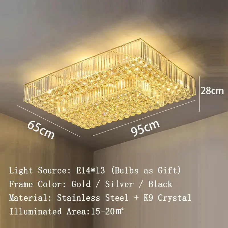 Luxury Crystal Classical Ceiling Light Fixtures