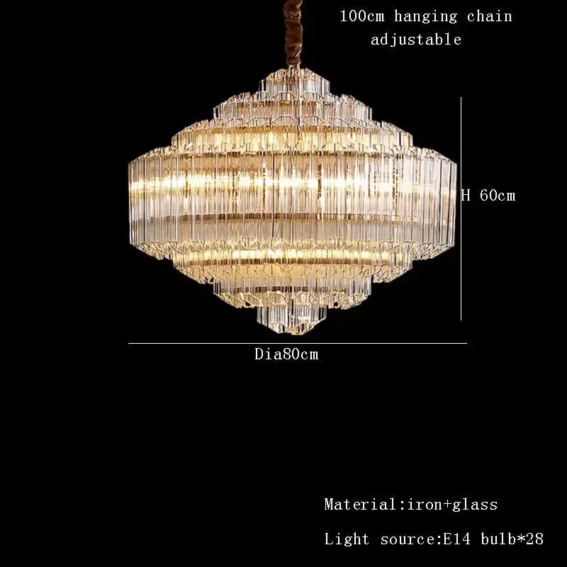 Luxury Glass Crystal Modern Chandelier