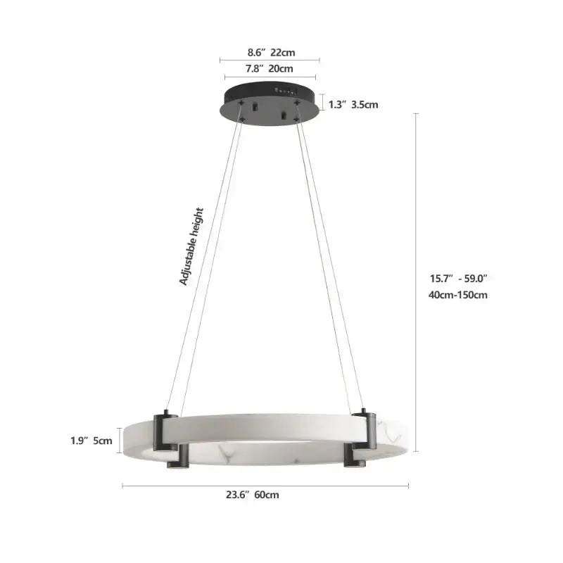 Luxury Ring Alabaster Pendant Chandelier ChandeliersLife®