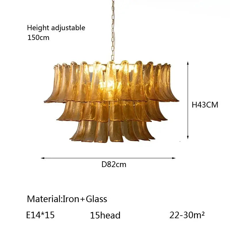 Virello Designer Amber Glass Pendant Light