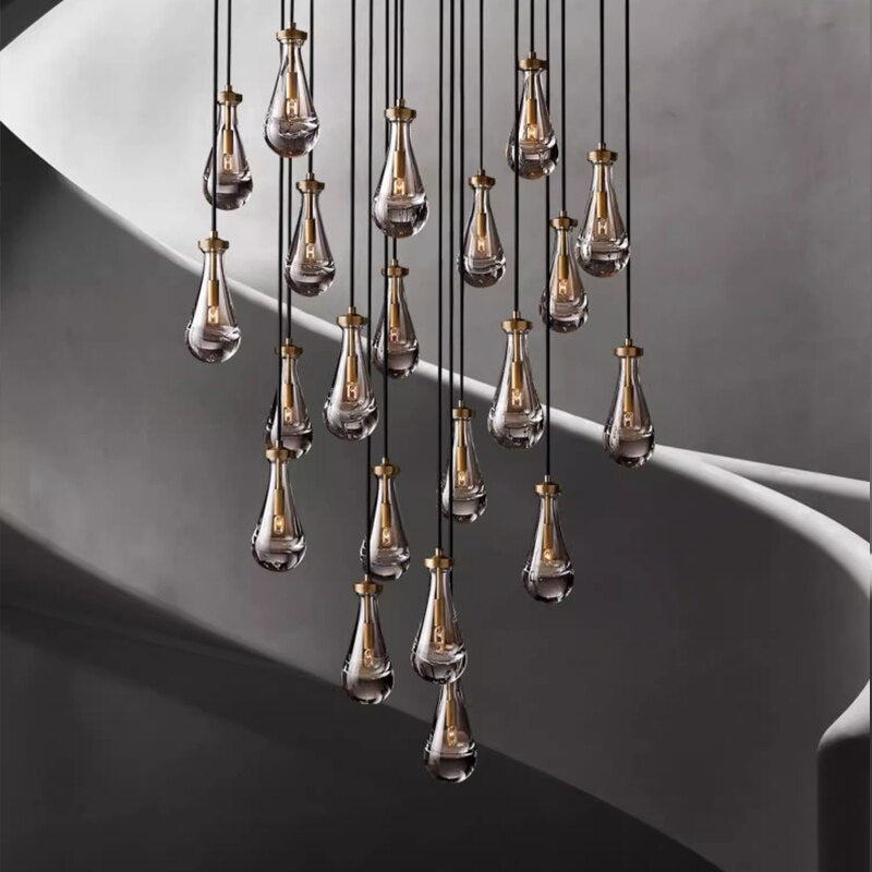 Post Modern Teardrop Chandelier   S9b94787703924a2e90f9e97695fc7fd87 