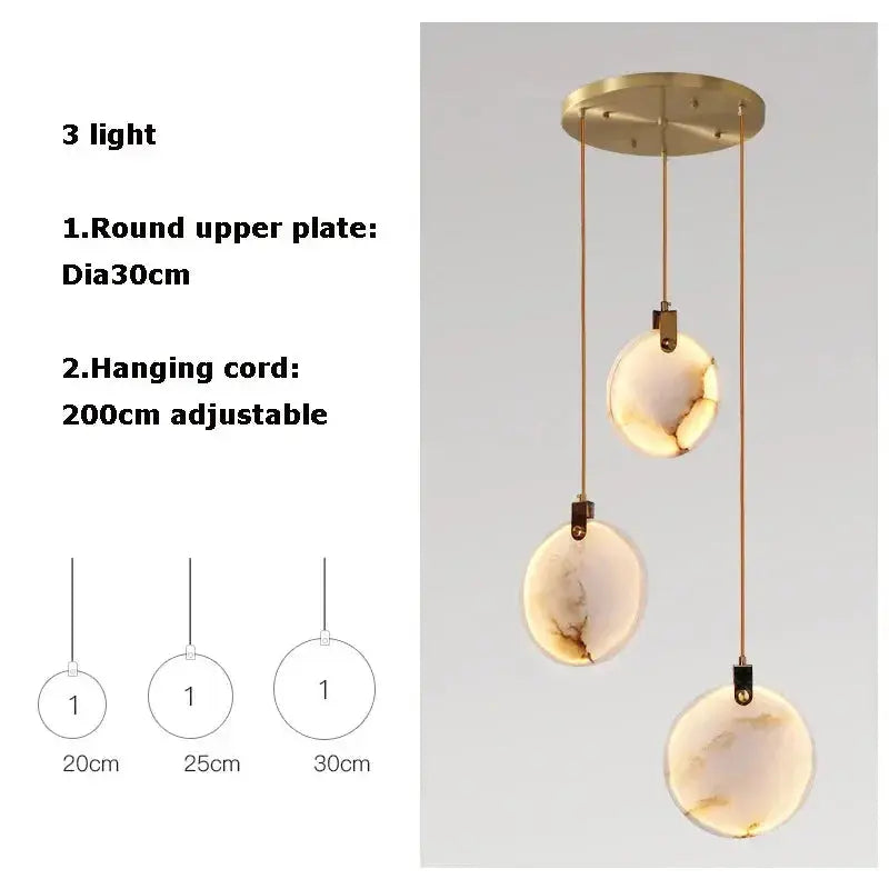 Luxury Natural Stone Pendant Lamp ChandeliersLife®