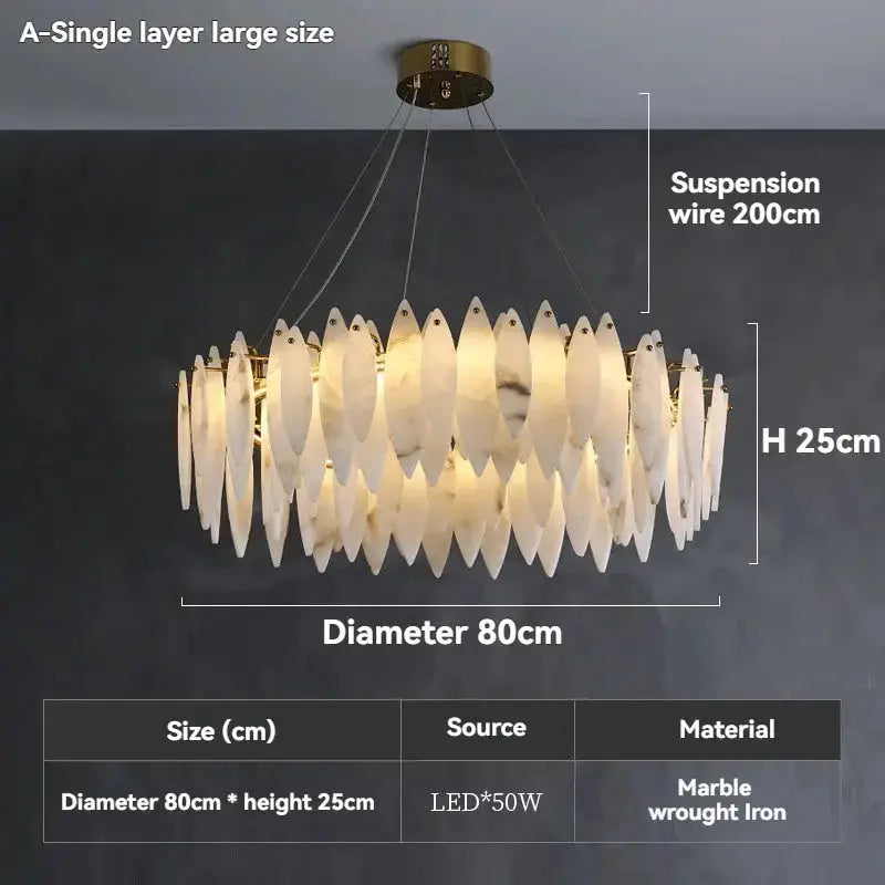 Villa Loft Bedroom Designer Marble Chandeliers ChandeliersLife®