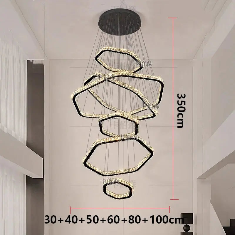 Modern Home Decoration Stair Crystal Chandelier