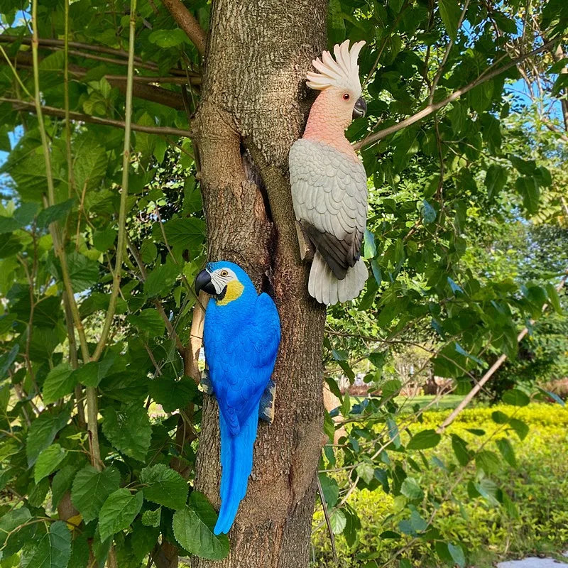 Wall Mounted Parrot Sculptures