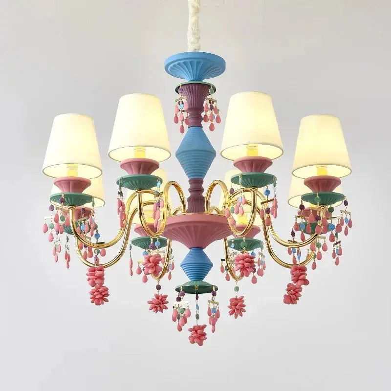 Coloured Children's Room Modern Chandelier