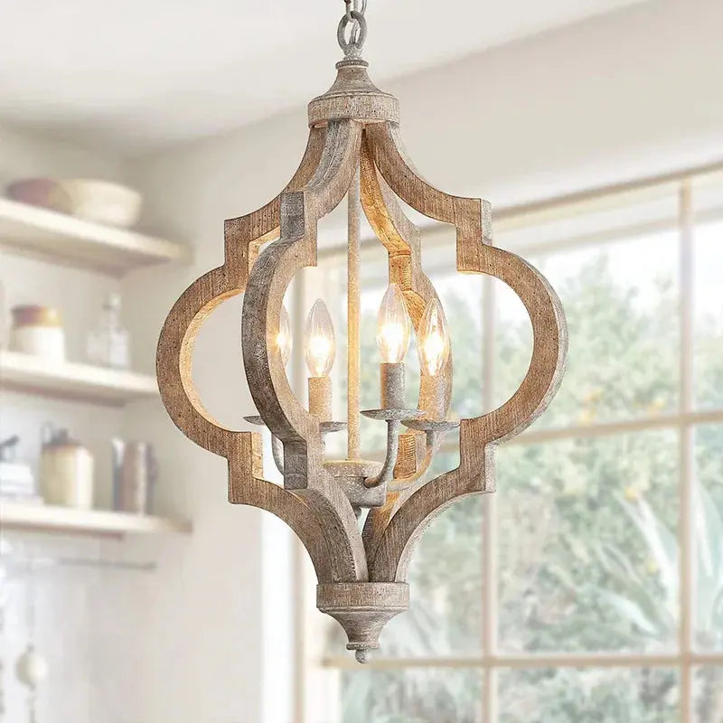 Wood Rural French Pendant Lamps