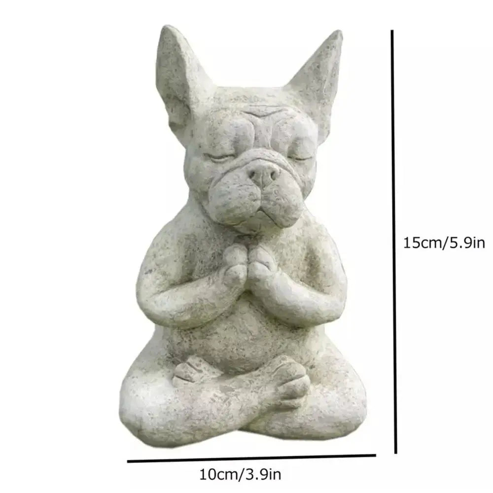 Dog Statue Buddha Meditation Bulldog