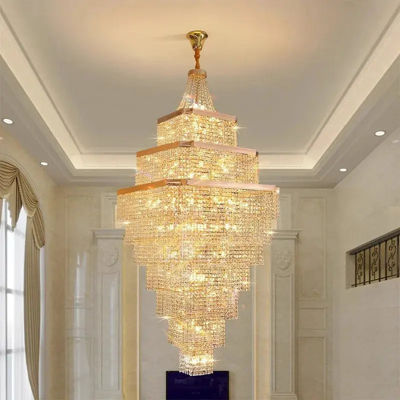 Rose Gold Stair Chandelier Luxury Chandelier
