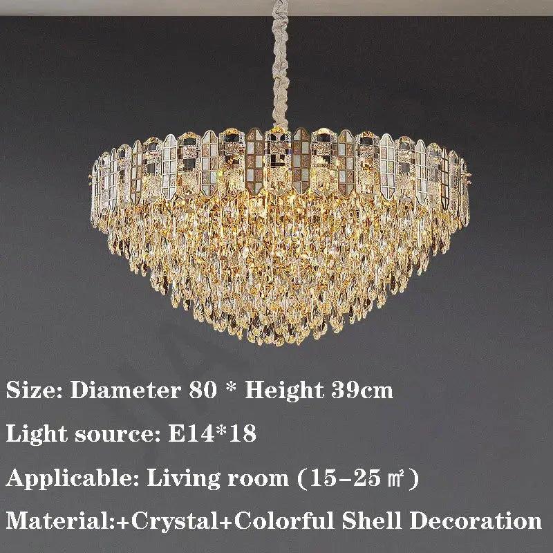 Nordic Bedroom Crystal Chandelier